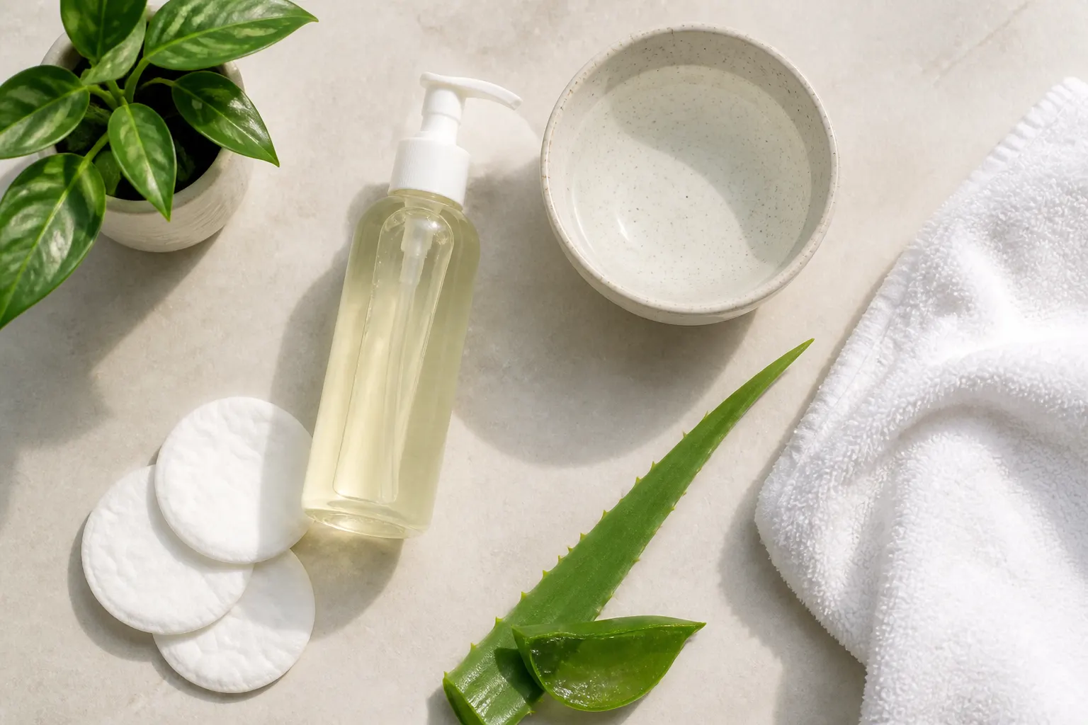 Gentle skincare routine for acne-prone skin