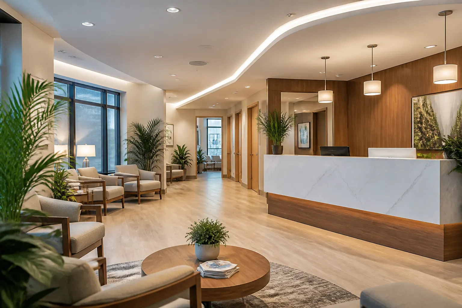 Clinic reception area